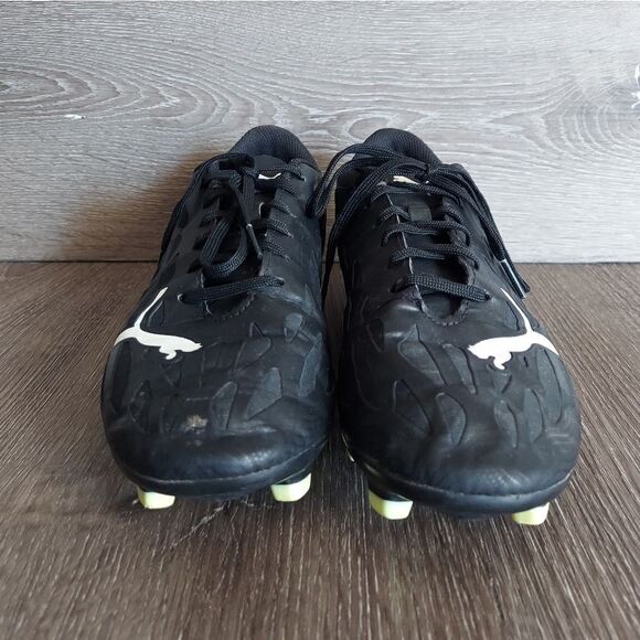 PUMA Ultra 4.4 FG/AG Eclipse - Black/White/Fizzy Yellow - Soccer Cleats Size 8 - Picture 2 of 8